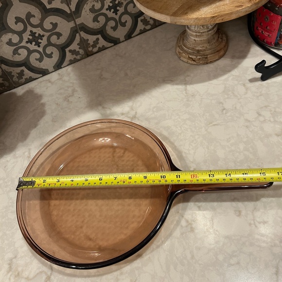 Vintage 1980s Corning Ware/Pyrex Visions Amber Glass Skillet- 10 Inch - Picture 7 of 9